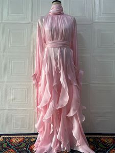 Vestidos Elegantes para Mujer, Recién Llegados, con Volantes, Corte Regular, Maxi, Línea A, Manga Larga, Color Liso, Teñido, Ecológicos - Product Image 6