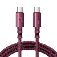 Câble Type C vers Type C Joyroom Cerise Color 1m 2m en nylon tressé 140w