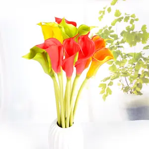 PU Calla Lily ดอกไม้ประดิษฐ์สำหรับตกแต่งบ้าน