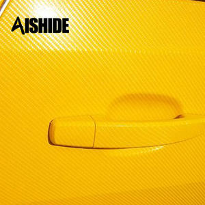 Aishide Vente en Gros <span class=keywords><strong>Prix</strong></span> d'Usine OEM 1.52M * 28M 4D Fibre de Carbone Jaune Autocollants PVC pour Voiture Vinyle Films de Protection pour Voiture - Product Image 4