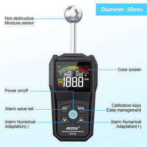 Medidor de <span class=keywords><strong>Humedad</strong></span> Digital Esférico Mestek WM700B para Paredes, Pisos y Madera, <span class=keywords><strong>Detector</strong></span> sin Pines con Mini Definición - Product Image 4