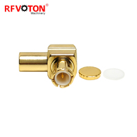Connecteur MCX mâle à soudure à angle droit de 90 degrés, 50 ohms, 6 GHz, borne Microdot pour câble coaxial semi-flexible rigide RG405 086