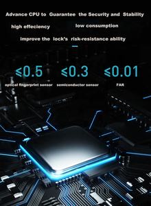 Serratura per porta a battente in vetro senza fili con sensore a semiconduttore e tastiera a sfioramento - Product Image 4