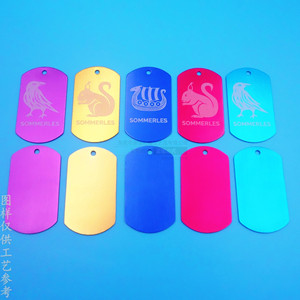 Colgante de Identificación para Perro de Aleación de Aluminio Anodizado Morado Personalizado con Patrón de Pájaro para Accesorios de Joyería de Moda - Product Image 4