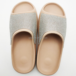Fashionable Trend OEM Custom Anti <strong>slip</strong> Sole <strong>Slip</strong> on Womens &amp; Lady EVA Slide Shoes with Diamond Decoration - Product Image 5