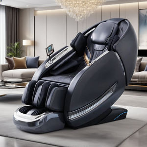 Fauteuil de massage en pierre de <span class=keywords><strong>jade</strong></span> de luxe OEM ODM 2025, portable, en cuir, avec écran tactile de 7 pouces, contrôleur, gravité zéro - Product Image 1