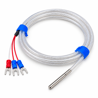 Sensor Suhu Elektroplating Tahan Korosi Pt100 PTFE Tahan Asam dan Alkali OEM IP65