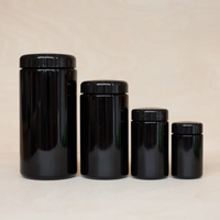 Pot en verre ultra violet foncé avec bouchon à vis, 3,5 g, 7 g, 10 g, 14 g, 28 g, 50 ml, 150 ml, 200 ml, 250 ml, 300 ml, 500 ml, 1 L, 100 ml