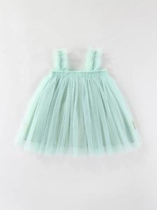 Robe d'été en tulle pour bébé fille, broderie florale, col rond, sans manches, bretelles fines, superposition florale, design élégant – Grande Vente - Product Image 4