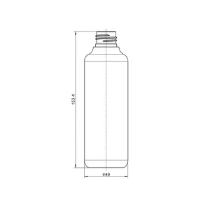 ขวด LDPE HDPE ขนาด 200 มล. เส้นผ่านศูนย์กลาง 49 มม. สีขาวหรือสีธรรมชาติ คอขวดแคบ พร้อมฝาเกลียวและซีลทรงกรวย - Product Image 3