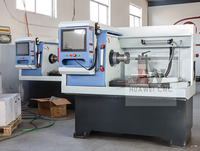 Tour CNC horizontal à lit plat HUAWEI WR280V pour réparation de jantes en alliage avec coupe diamantée, broche simple