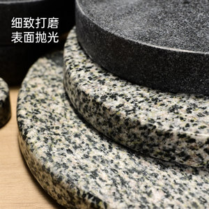 Natural Black Stone Blocks 10 Cm Round Durable Minimalist Design For Coasters Heat Insulating Decorations - Product Image 5