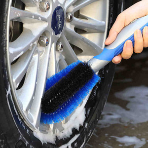 Cepillo para neumáticos de coche Ouke con mango largo para limpieza de ruedas, material de seda ABS PP - Product Image 2