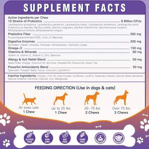 Probióticos para Perros con Prebióticos, Marca Privada OEM ODM, Promueve un Microbioma Intestinal Equilibrado, Refuerza la Salud Inmunológica, Masticables Blandos - Product Image 5