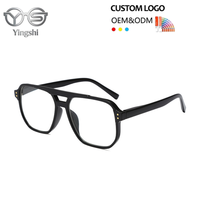 Lunettes de lecture rétro en gros à double pont, HD, anti-lumière bleue, anti-fatigue, ultra-légères et très esthétiques