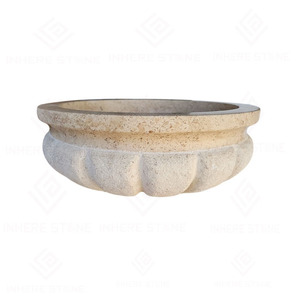 <span class=keywords><strong>Lavabo</strong></span> de <span class=keywords><strong>Piedra</strong></span> Natural Travertino <span class=keywords><strong>Beige</strong></span> Personalizado, <span class=keywords><strong>Lavabo</strong></span> de <span class=keywords><strong>Piedra</strong></span> Natural Hecho a Mano, <span class=keywords><strong>Lavabo</strong></span> Redondo para Baño - Product Image 5