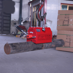 Duurzaam 400 kg rond zuignap-permanent magneet hefapparaat voor het hijsen van cilindrische stalen buizen en metalen platen - Product Image 1