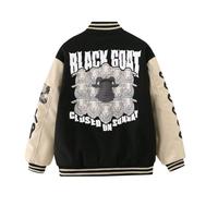 Veste Bomber Premium Personnalisée OEM Style Vintage Imprimé Graffiti Dark Art, Fabricant de Vestes Universitaires Grande Taille Hip Hop Streetwear