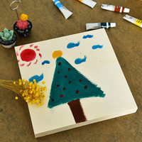 Cadres photo artisanaux en bois non finis pour enfants, peinture DIY bon marché