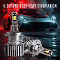 Ampoules LED Millimétriques 150W 22000LM pour Pièces Automobiles, Phares LED en Forme de U à Super Dissipation Thermique H1 H3 H4 H7 9005 9006