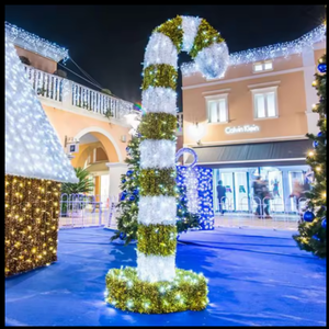 Guirlande lumineuse extérieure à LED, motif canne à sucre, pour Noël et le Nouvel An - Product Image 5