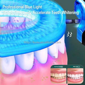 Brosse à dents électrique sonique intelligente 4 en 1 en forme de U avec gratte-langue intégré, lumière bleue, faible bruit, pour la maison, les voyages, les adultes - Product Image 4