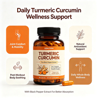 OEM ODM Gélules de Curcuma et Curcumine, Extrait de Poivre Noir, Complexe de Curcuma 2250mg, Complément Alimentaire pour le Soutien de la Santé Articulaire