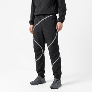 Men Color Block Windbreaker <b>Track</b> <b>Pants</b> Drawstring Mid Waist Loose <b>Straight</b> <b>Leg</b> Casual Streetwear Jogger Polyester/Cotton - Product Image 1