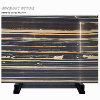 Panneaux en marbre de bambou brun noir de luxe, dalle moderne en bois grainé avec des veines dorées, dalles en quartzite pour sol, mur, carrelage, dessus de table