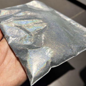 High Quality Rainbow Silver Chromium Holographic Pigment Powder TIO2 Coating for Car <b>Paint</b> and Mica Product - Product Image 1