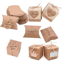 Boîte cadeau miniature personnalisée en papier kraft, valise pour bonbons avec laminage mat pour friandises sucrées et emballage décoratif