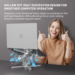 Base Giratoria de <span class=keywords><strong>360</strong></span> Grados, Soporte Ajustable de Aluminio para Laptop, Soporte Ergonómico para Notebook, Compatible con iPad y <span class=keywords><strong>MacBook</strong></span> - Product Image 4