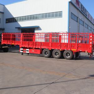 Venta caliente Transporte <span class=keywords><strong>de</strong></span> carga utilitario 40ft 60 Ton 3 Axle Fence Dropside Semi Trailer Precio <span class=keywords><strong>de</strong></span> fábrica - Product Image 3