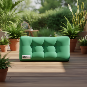 Coussin de palette en tissu vert Oxotic Sehiligas 47,2"x15,7"x4,7" pour l'extérieur, résistant à l'eau, matelassé - Product Image 2