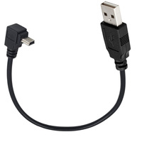 Cable Corto de 2 m Macho a Macho USB 2.0, Adaptador USB Mini de 5 Pines, Cable Trenzado con Función de 2A, Hecho de Cobre Puro