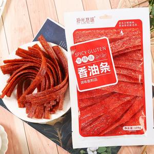 Collations épicées végétariennes chinoises célèbres, Latio Spicy Strip, vente en gros de collations chinoises, saveur sucrée et épicée, sachet de 109 g, collations asiatiques, HACCP - Product Image 3
