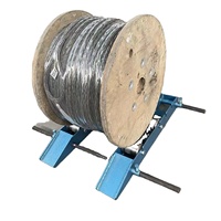 Support de bobine de câble en acier avec rouleaux à roulement lisse Supports de bobine de câble