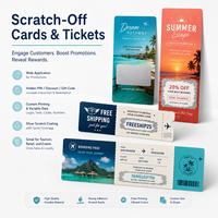 Cartes à gratter personnalisées écologiques et durables en papier, cartes de recharge prépayées, cartes de recharge avec PIN caché, impression de données variables, tailles personnalisées