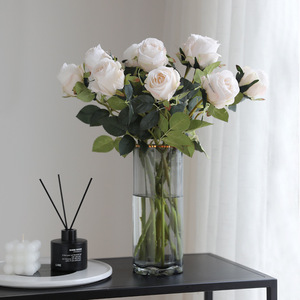 Flores Artificiales de Rosa, Arreglo Floral de Seda de 10cm-30cm, Decoración para Sala de Estar, Exhibición en Jarrón - Product Image 3