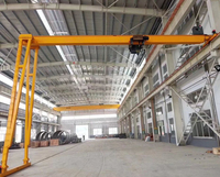 Kran Semi-gantry Girder Tunggal Eropa dengan Hoist Listrik 10 Ton 15 Ton 20 Ton untuk Mengangkat dan Memindahkan Benda Berat