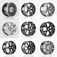 Rines Negros de Aleación de Aluminio Forjado de 20 Pulgadas ET35 5x108 CB73.1 para Volvo XC60 XC90 Ford Edge Peugeot 5008 Jaguar XF