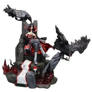 Figura Narutoed Super taglie trono Itachi edizione di alta qualità fatto a mano Yuzhi Bo Itachi statua decorazione giocattolo di vendita caldo