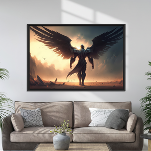 Elegant Modern Tempered Glass Print Canvas Wall Decor,<b>BLACK</b> <b>FRAMED</b> CANVAS - Product Image 3