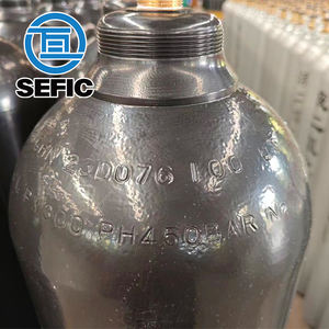 Cilindro de gas de oxígeno vacío Tped de 229mm, tanque de Co2/argón/helio/nitrógeno, 50L, 300bar, mm - Product Image 3