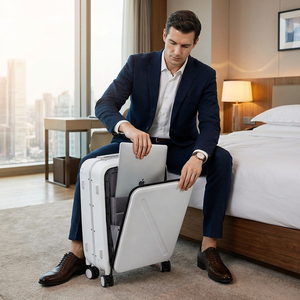 Valise de luxe en PC pur, nouveau design CE, 20 pouces, ouverture par le haut, bagage à main pour voyage d'affaires - Product Image 3