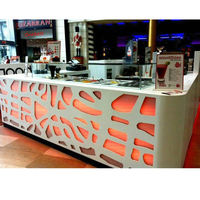 Table de Service en pierre artificielle, 1 pièce, Design moderne en forme de L, pour boîte de nuit, comptoir de Bar, Buffet