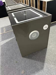 Table de chevet intelligente de luxe moderne avec chargeur sans fil, haut-parleur Bluetooth, verrouillage par empreinte digitale, lumière LED pour chambre à coucher - Product Image 4