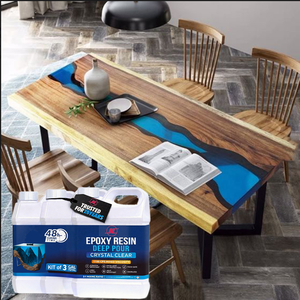 Cao minh bạch chậm chữa <span class=keywords><strong>Epoxy</strong></span> nhựa chất làm cứng 1:1 pha trộn tỷ lệ cho sông bảng chế biến gỗ đóng gói & Xây Dựng - Product Image 1