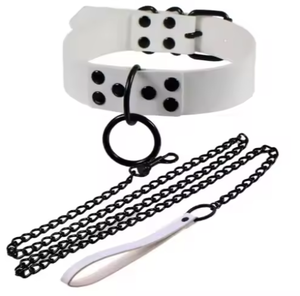 โซ่คล้องคอคอหนัง PU สไตล์พังก์สุดเซ็กซี่คอสเพลย์พร้อมสายจูง BDSM - Product Image 2