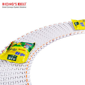 Süper geniş konveyörler için HONGSBELT HS-300B-PLUS kavisli modüler plastik konveyör bant - Product Image 2